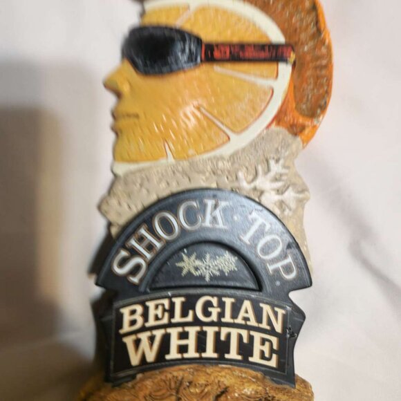 Shock Top Belgian White beer-tap keg handle 12", Snowflake design - Picture 3 of 12
